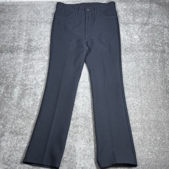Vintage 90s Levi's Dress Pants Men's 38x34 (36x34) Navy Blue Straight Leg - Picture 1 of 9